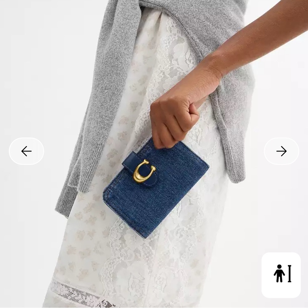 NWT💙Coach Women Denim Tabby Medium Wallet Deep Blue CAN58 Gift Idea - Picture 4 of 5